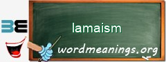 WordMeaning blackboard for lamaism